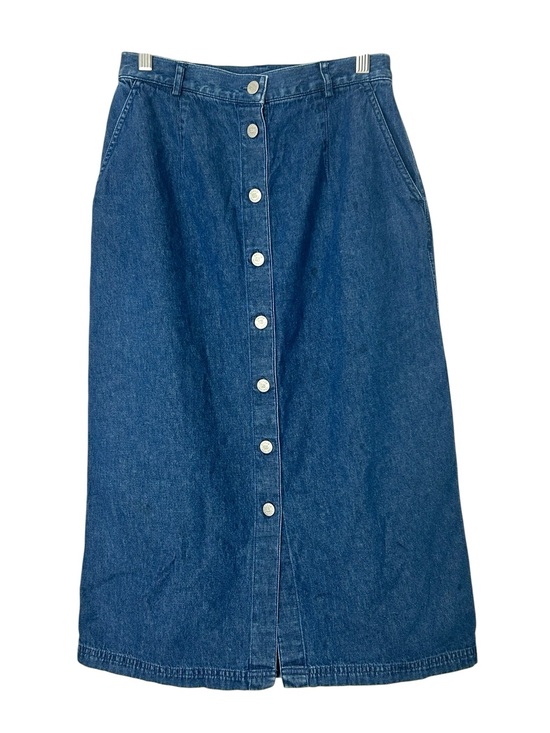 Susan Bristol Dresses & Skirts - Susan Bristol Vintage 90s Button-Front Midi Denim Skirt Blue S